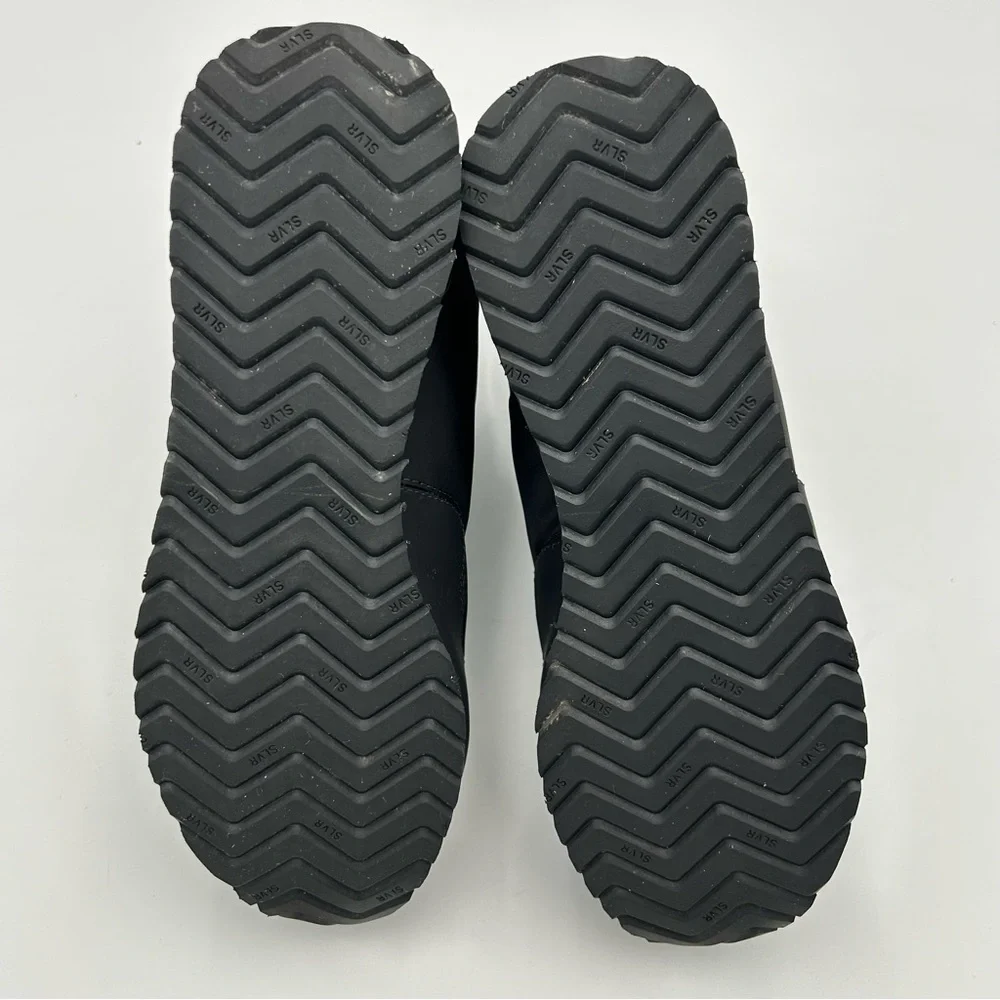 Adidas Slvr Outdoor Boot Women Sz 7 Lace Up Leather Nylon‎ Winter Gorpcore Black